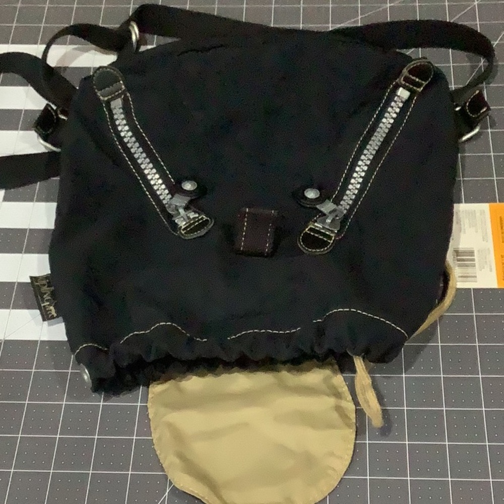 Euc Kipling Black Medium Sized Backpack Tote Bag. - image 5